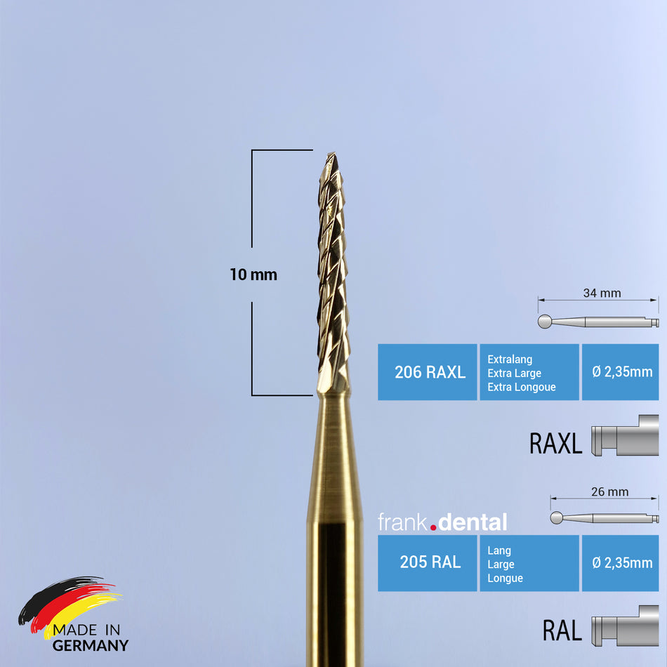 Titanbeschichteter Hartmetall-Lindemann-Knochenschneider – 162A RA