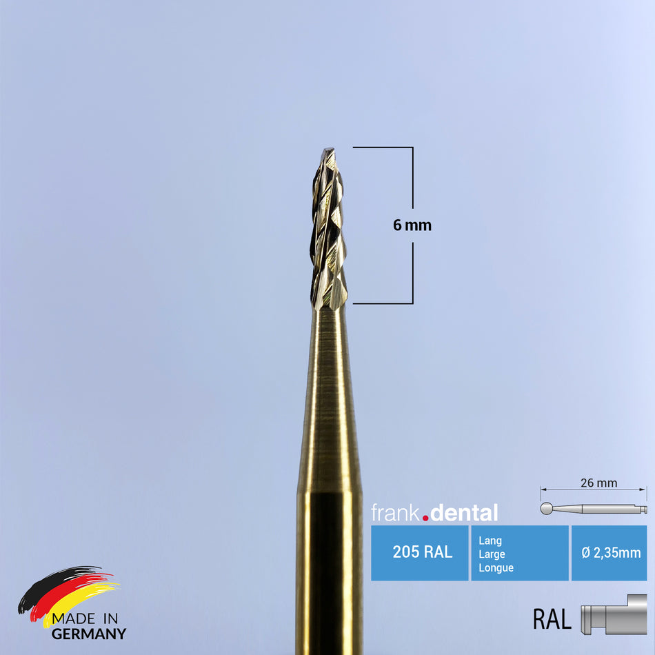 Titanbeschichteter Hartmetall-Lindemann-Knochenschneider – 163A RAL