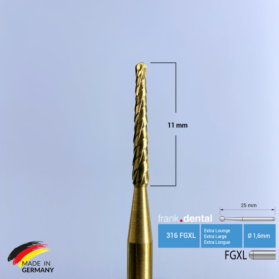 Chirurgischer Lindemann-Bohrer aus Titankarpid – 262 FGXL