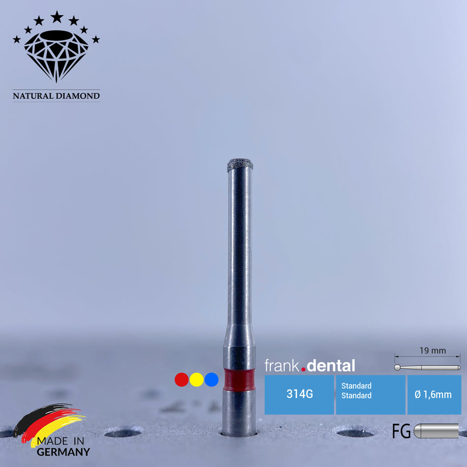 Diamond Dental Bur – 839 Dental Natural Diamond Bur – Für Turbine – 1 Stück