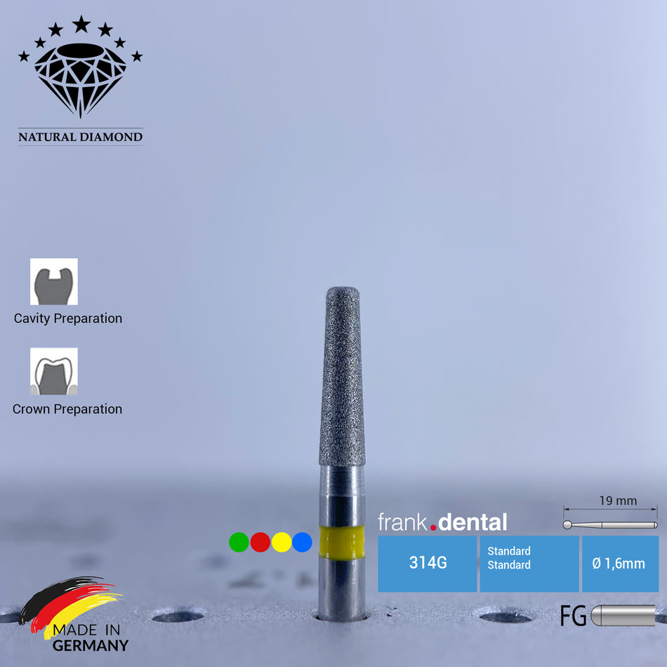 Dental Natural Diamond Bur - 846KR Dental Burs - Für Turbine - 5 Stk