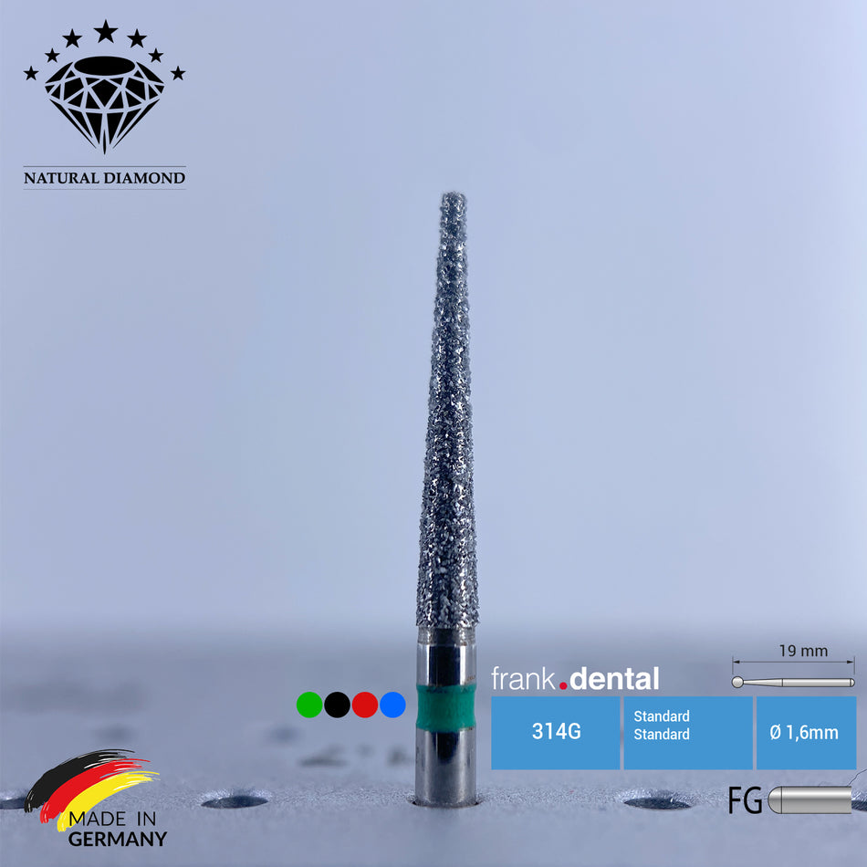 Dental Natural Diamond Bur - 848L Black Belt Dental Burs - Für Turbine - 5 Stk