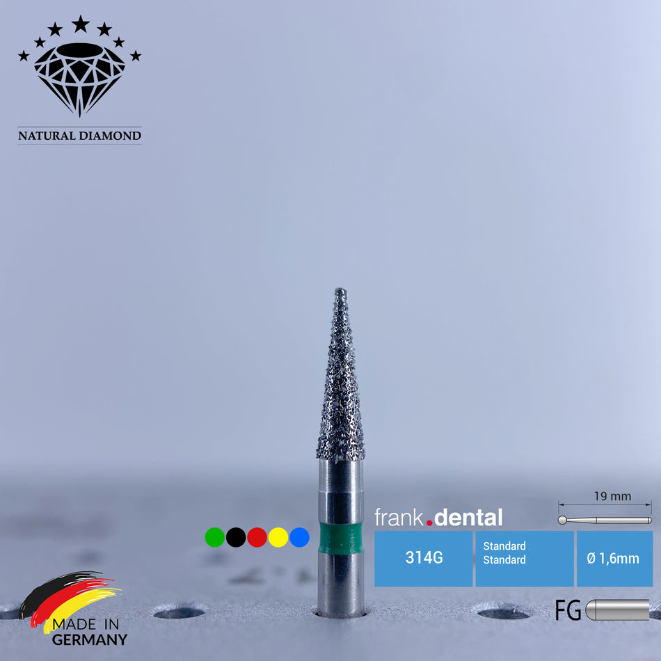 Dental Natural Diamond Bur - 852 Dental Burs - Für Turbine - 5 Stk