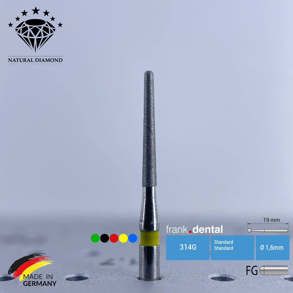 Dental Natural Diamond Bur - 856L Black Belt Dental Burs - Für Turbine - 5 Stk