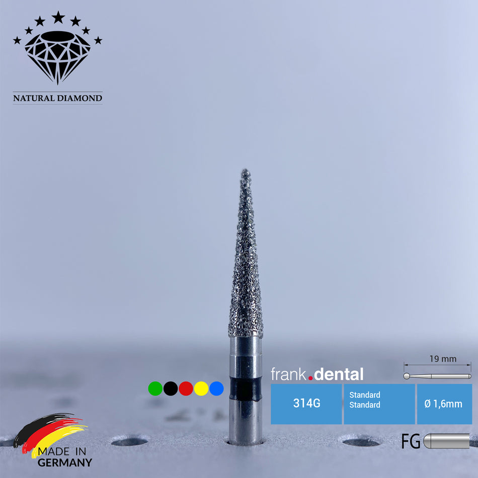 Dental Natural Diamond Bur - 858 Dental Burs - Für Turbine - 5 Stk