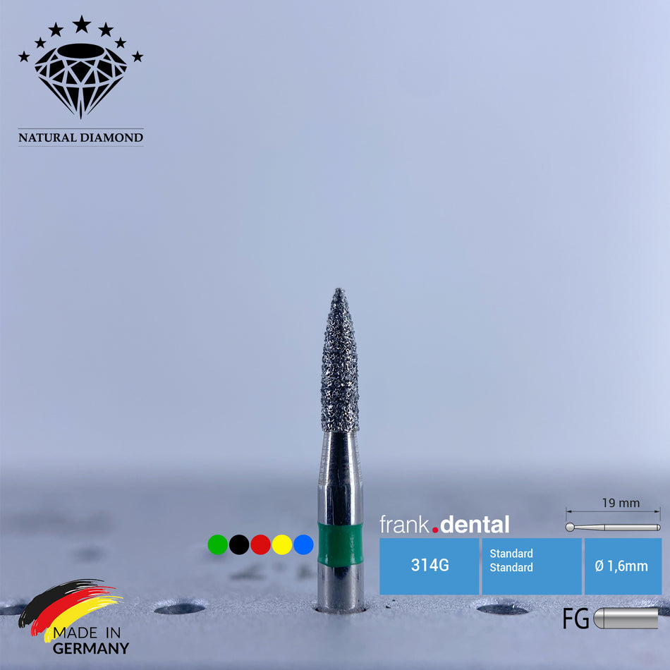 Dental Natural Diamond Bur - 860 Dental Burs - Für Turbine - 5 Stk