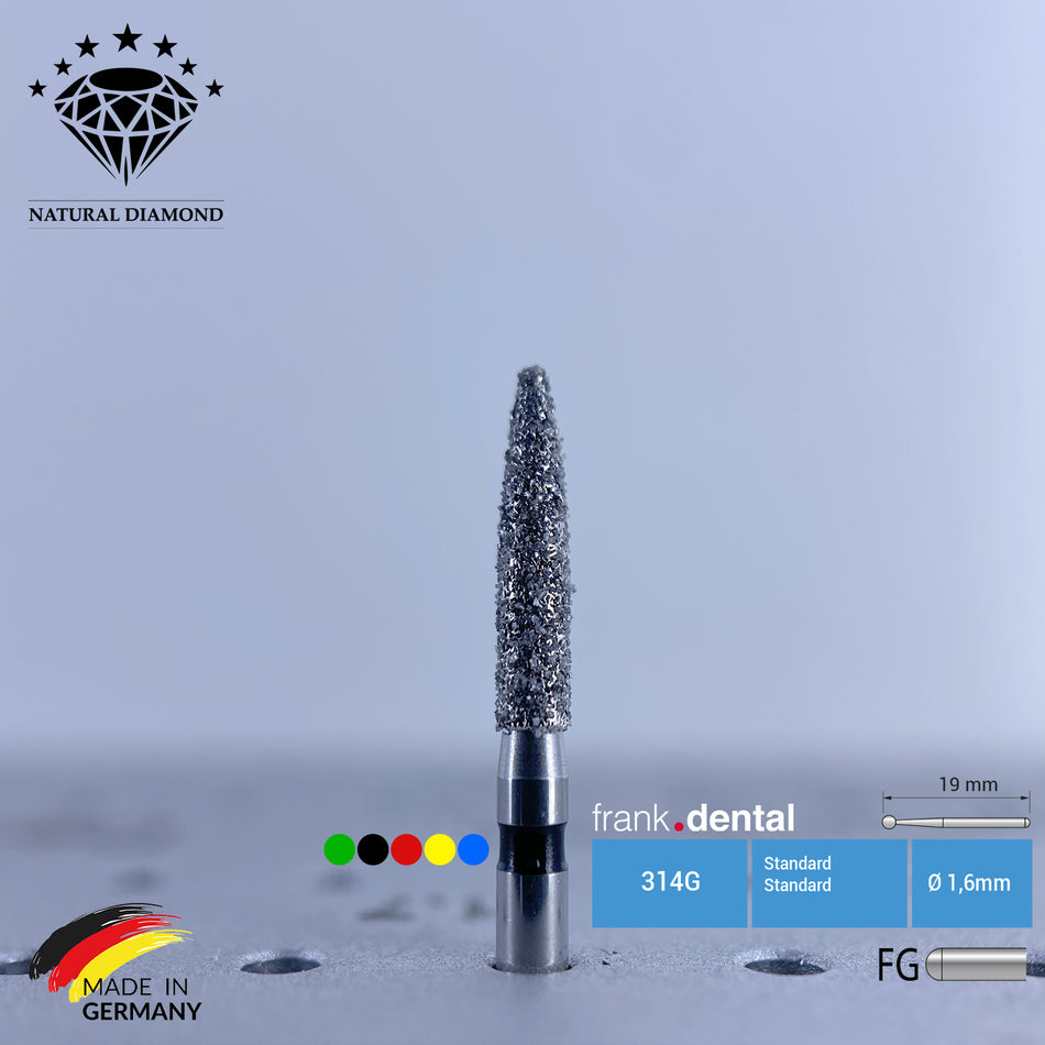 Dental Natural Diamond Bur - 862 Dental Burs - Für Turbine - 5 Stk