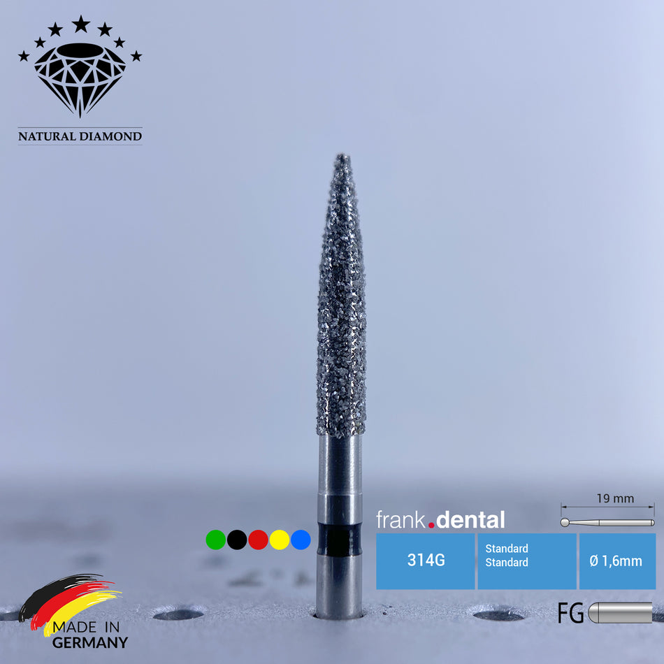 Dental Natural Diamond Bur - 863 Dental Burs - Für Turbine - 5 Stk