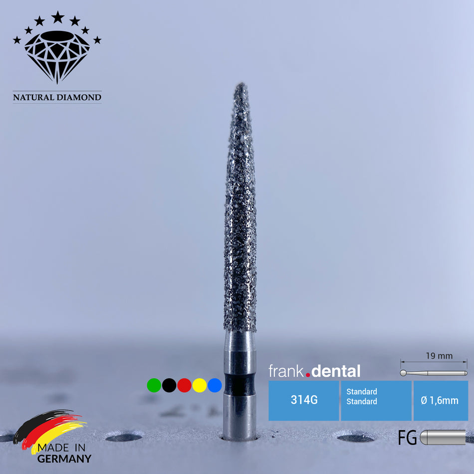 Dental Natural Diamond Bur - 864 Dental Burs - Für Turbine - 5 Stk