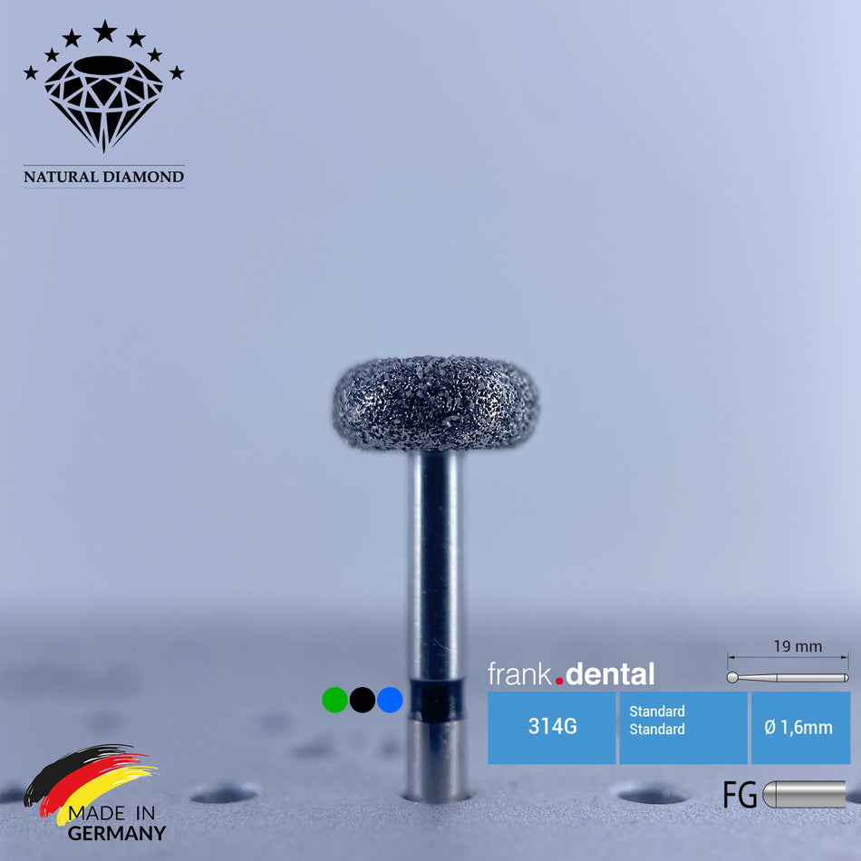 Dental Natural Diamond Bur - 909 Dental Burs - Für Turbine -2 Stk