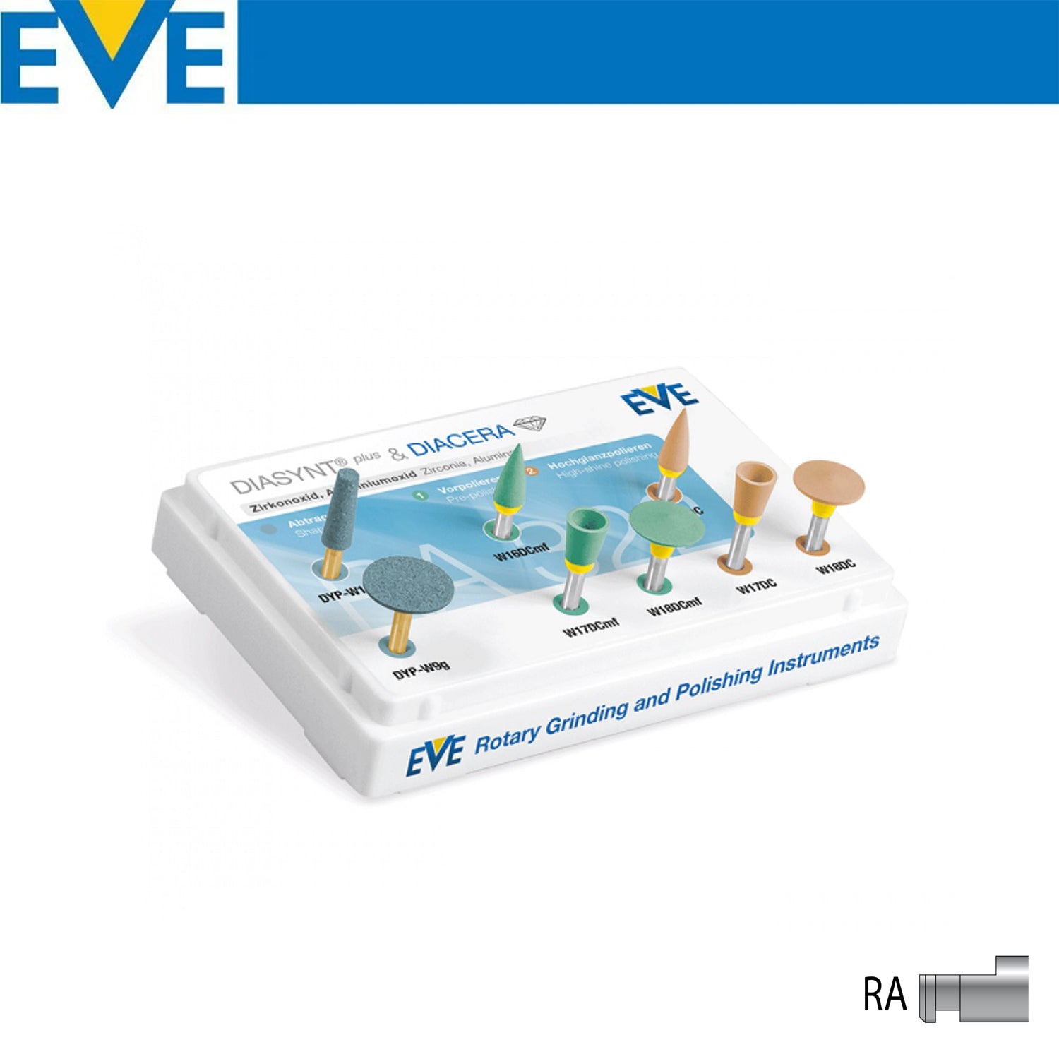 DentrealStore - Eve Technik Diacera With Diamond Content Zirconium Polishing Rubber Kit - RA322