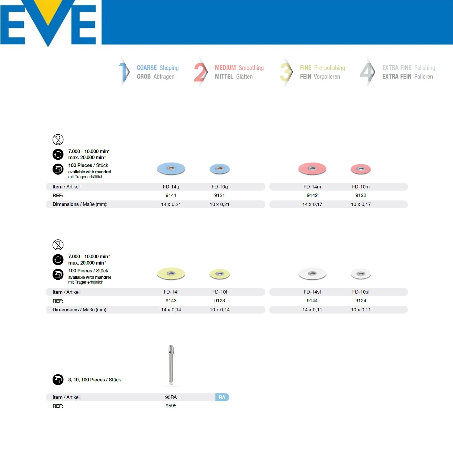 DentrealStore - Eve Technik Flexi-D Soflex Composite Finishing Polish Set - 10+14 mm