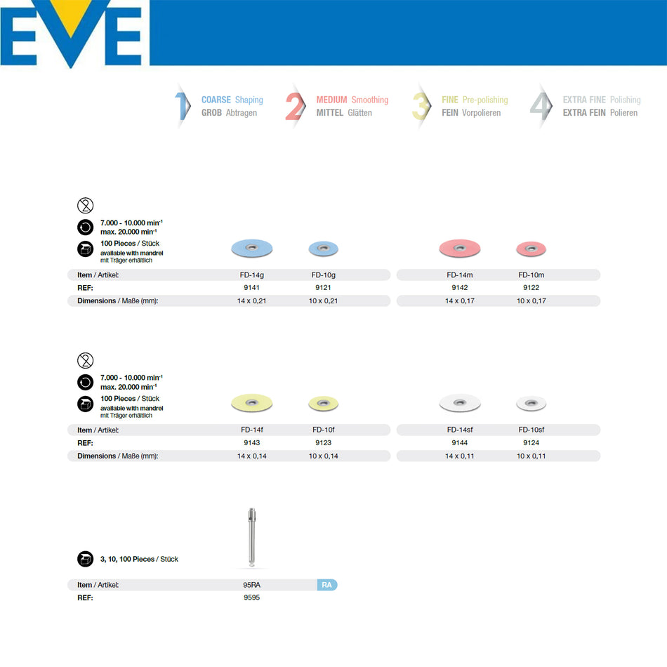 DentrealStore - Eve Technik Flexi-D Soflex Composite Finishing Polish Set - 10+14 mm