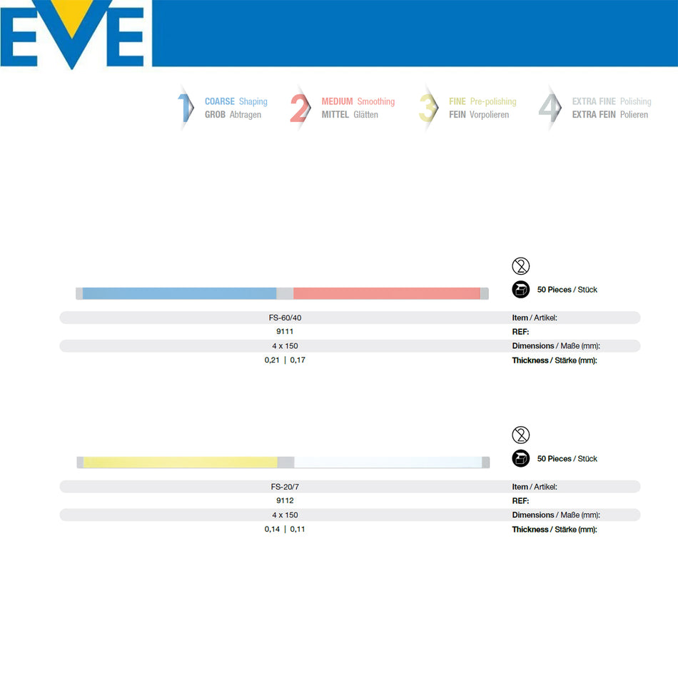 DentrealStore - Eve Technik Flexistrips-D Composite Interface Sanding Kit