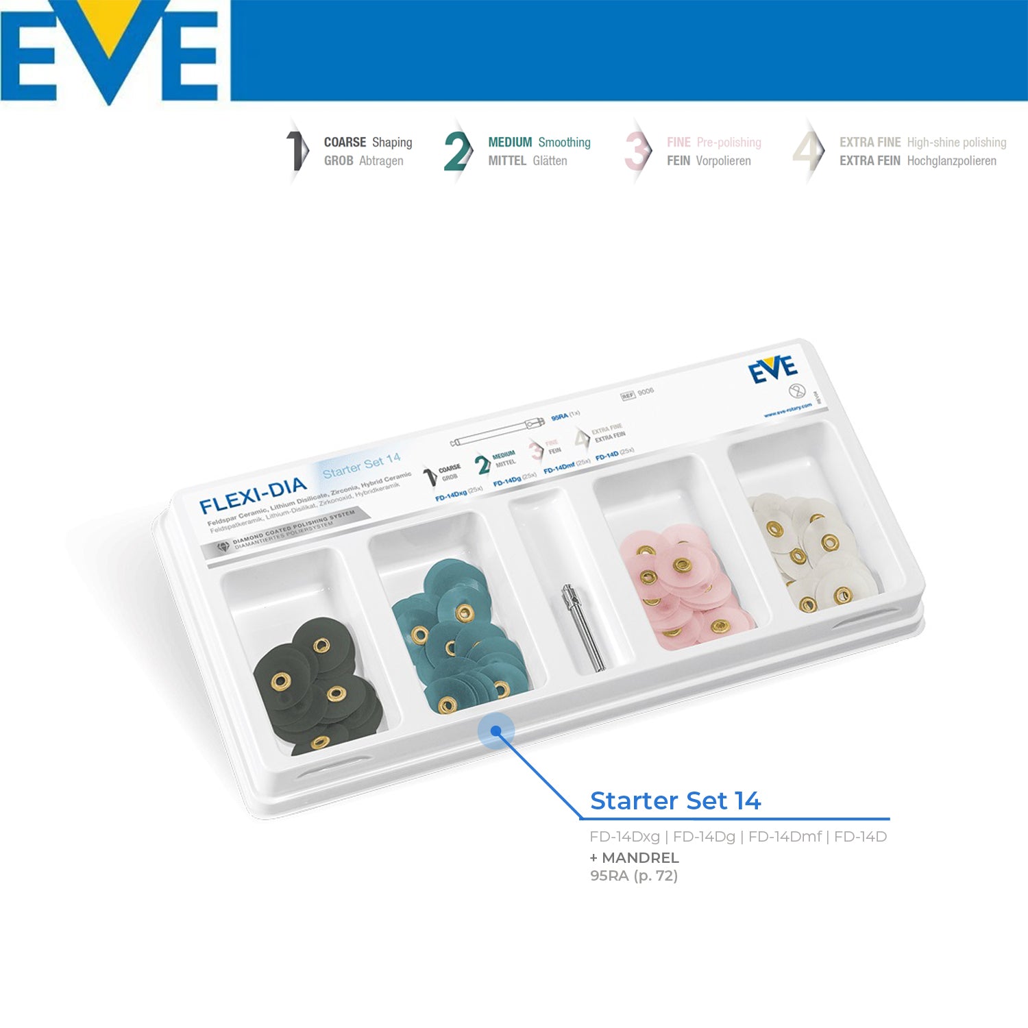 DentrealStore - Eve Technik Flexi-Dia Soflex Composite Finishing Polish Set - 14 mm