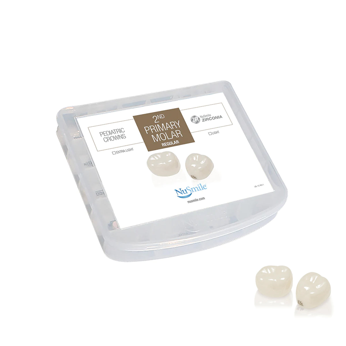 DentrealStore - NuSmile ZR Second Primary Molar Crowns Evaluation Kit - Zirkonia Pediatric Crowns