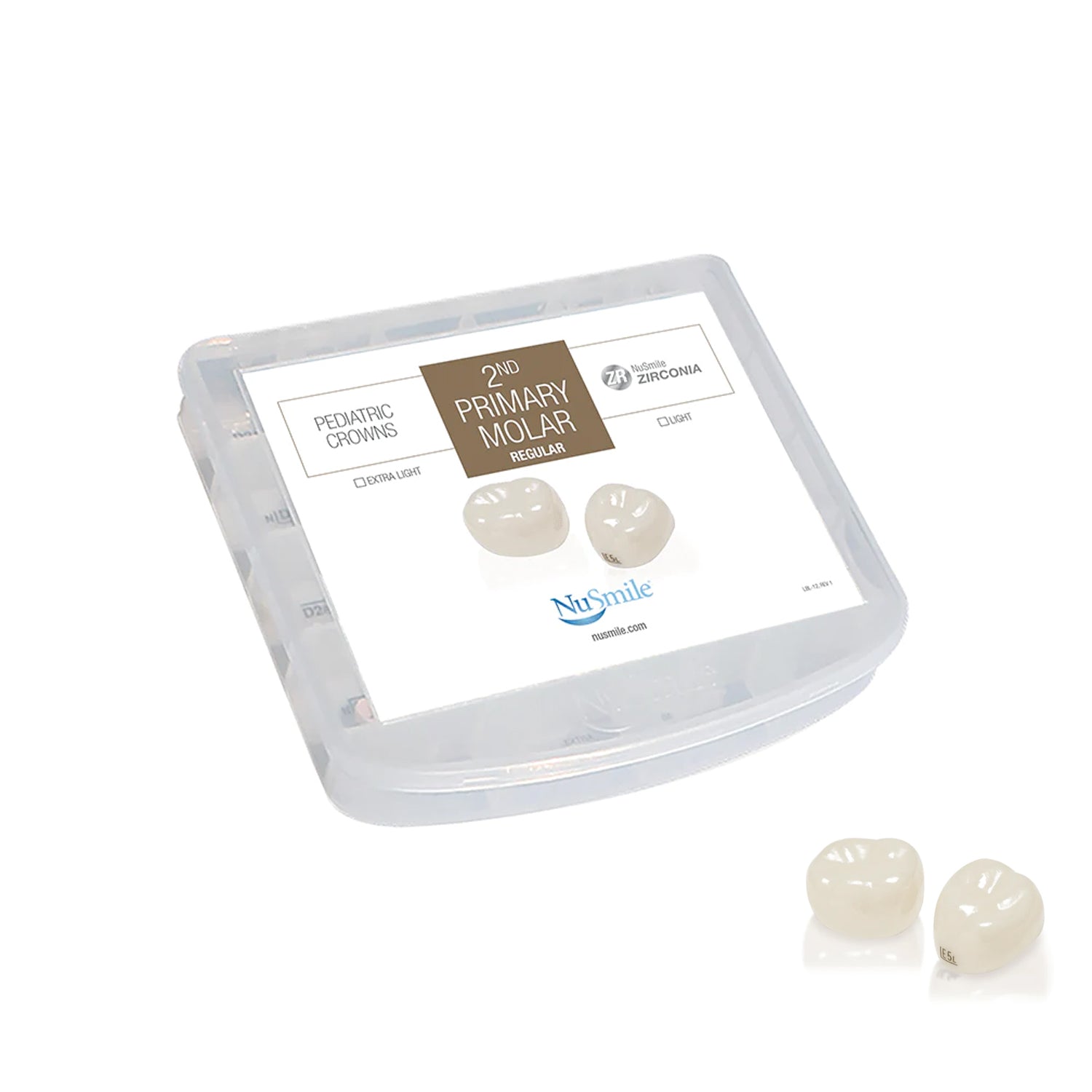 DentrealStore - NuSmile ZR Second Primary Molar Crowns Evaluation Kit - Zirkonia Pediatric Crowns