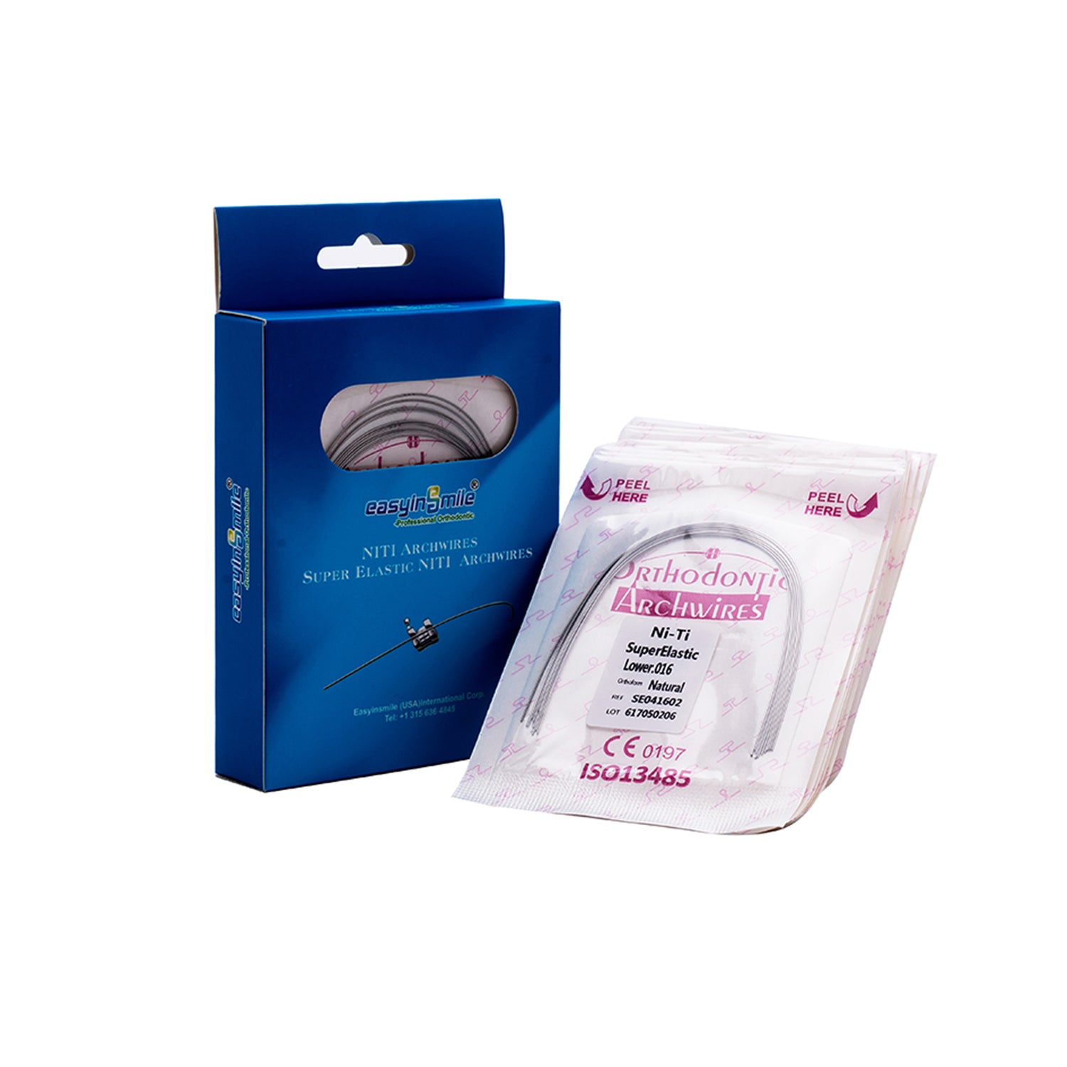 DentrealStore - EasyinSimile Super Elastic Niti Orthodontic Wire - Angled