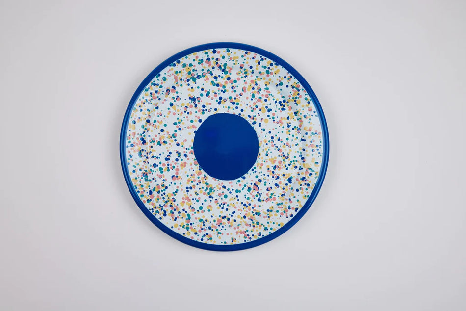 Wonder Wheel Plate - Enamel Vintage Look Washable Plate / Kapka