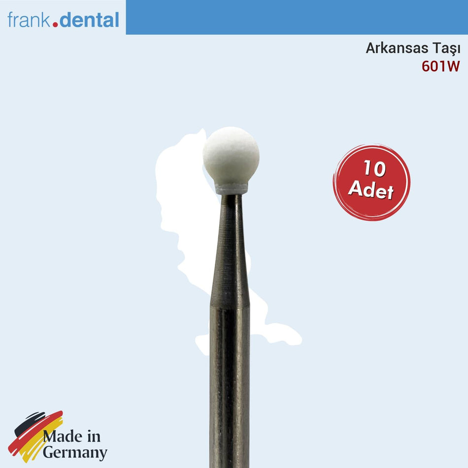 Frank Dental - Arkansas Stone 601W - 10 Pcs - Composite and Ceramic Abrasive