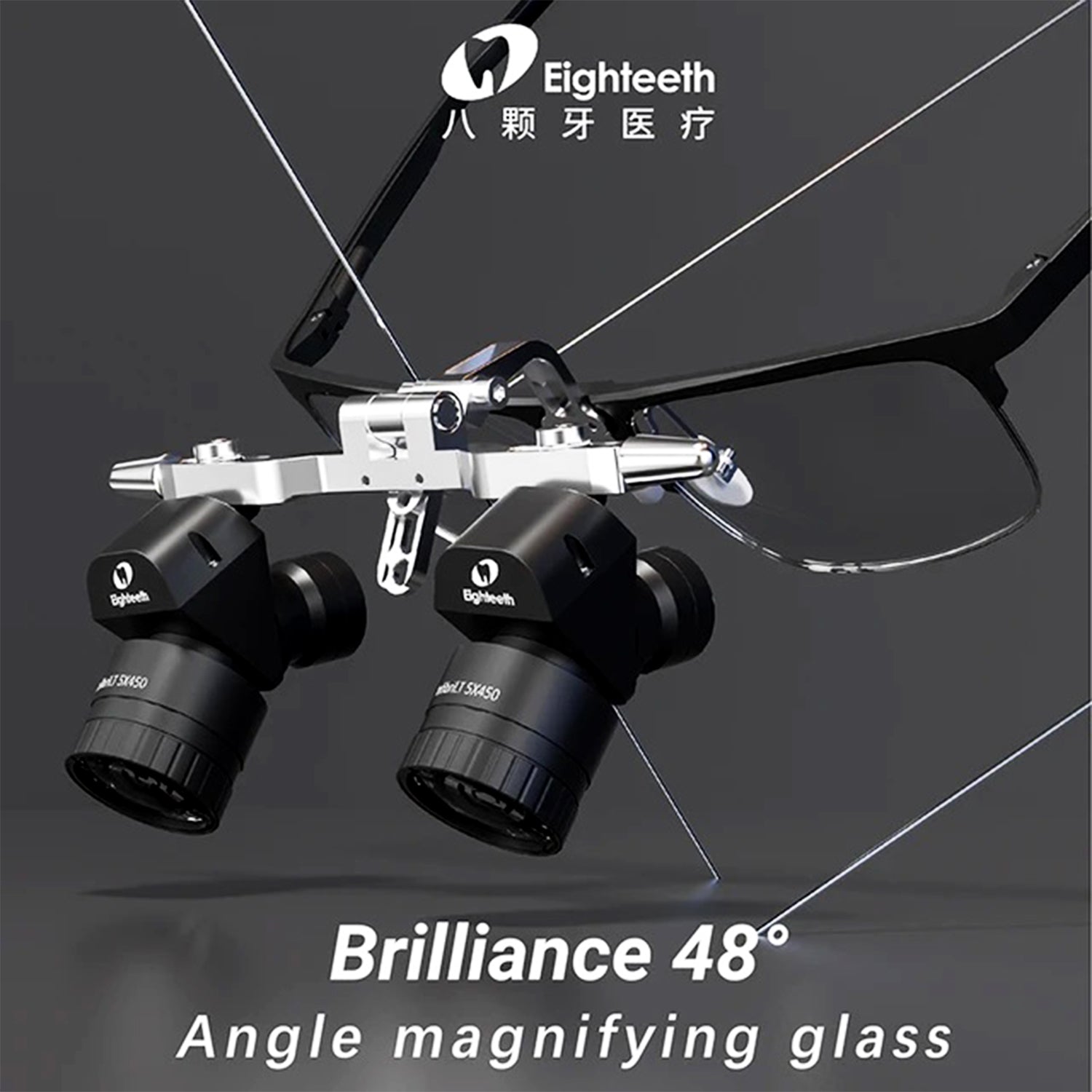 Eighteeth - Brilliance 48 Galilean Loupe 5x Magnifying Wired Head Light