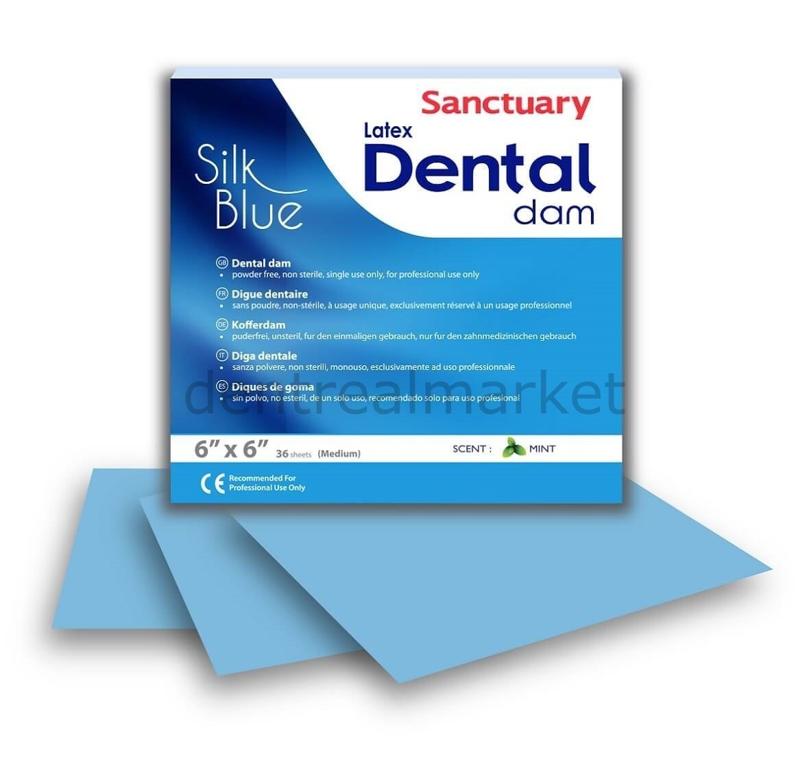 Sanctuary - Dental Dam Rubberdam Tire Blue 10 Pack