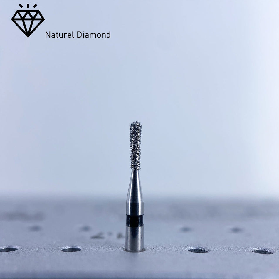 Frank Dental - Dental Natural Diamond Bur - 830L Pear Long Dental Burs - For Turbine - 5 Pcs