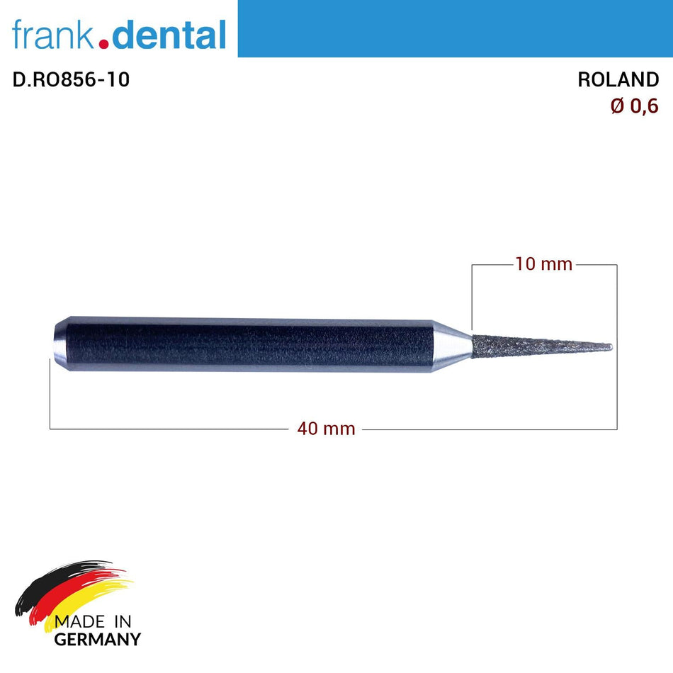 Dentreal - Diamond Milling Drill 0.6 mm - for Roland Milling Machine