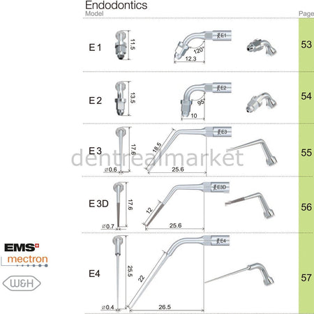 Woodpecker - Endodontic Scaler Tips - Ems,Mectron,Woodpecker,WH Compatible