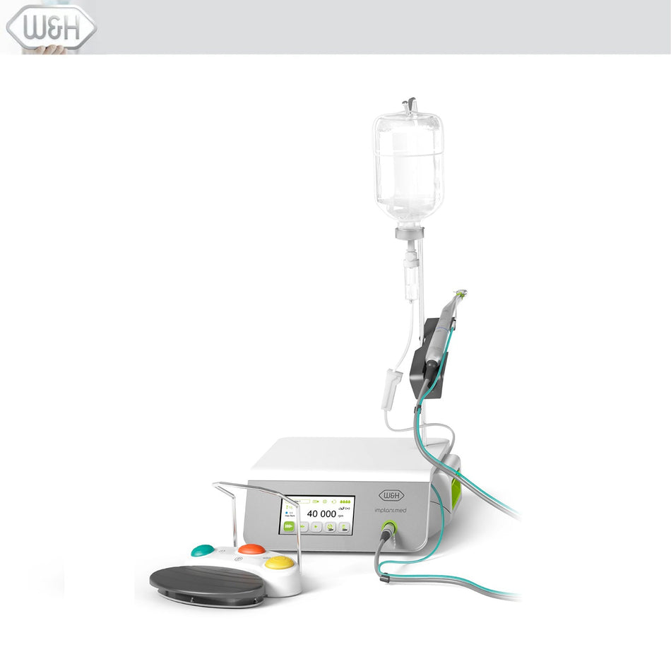 W&H Dental - Implantmed Plus Led Physiodispenser & Illuminated Contra Angle & Wireless Pedal