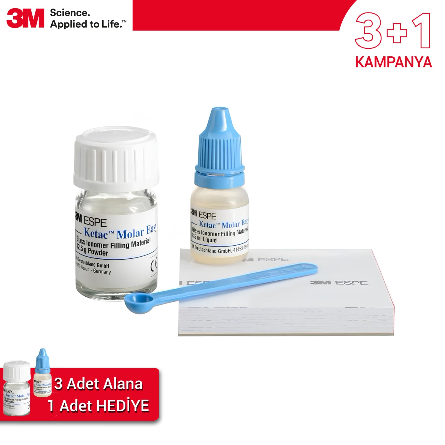 DentrealStore - 3M 3+1 Offer Ketac Molar Easymix Kit - Glass Ionomer Filling Material