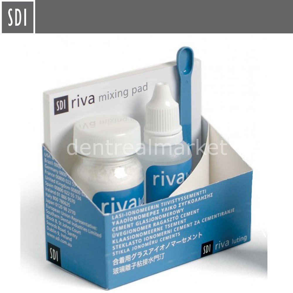 Sdi Dental - Riva Luting Glass Ionomer Cement Powder - Liquid 35 gr