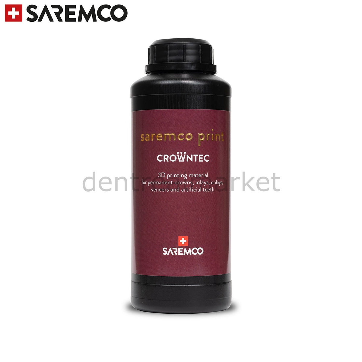 DentrealStore - Saremco Saremco Print Crowntec 3D Resin for Permanent Crowns, Inlays, Onlays, and Veneers