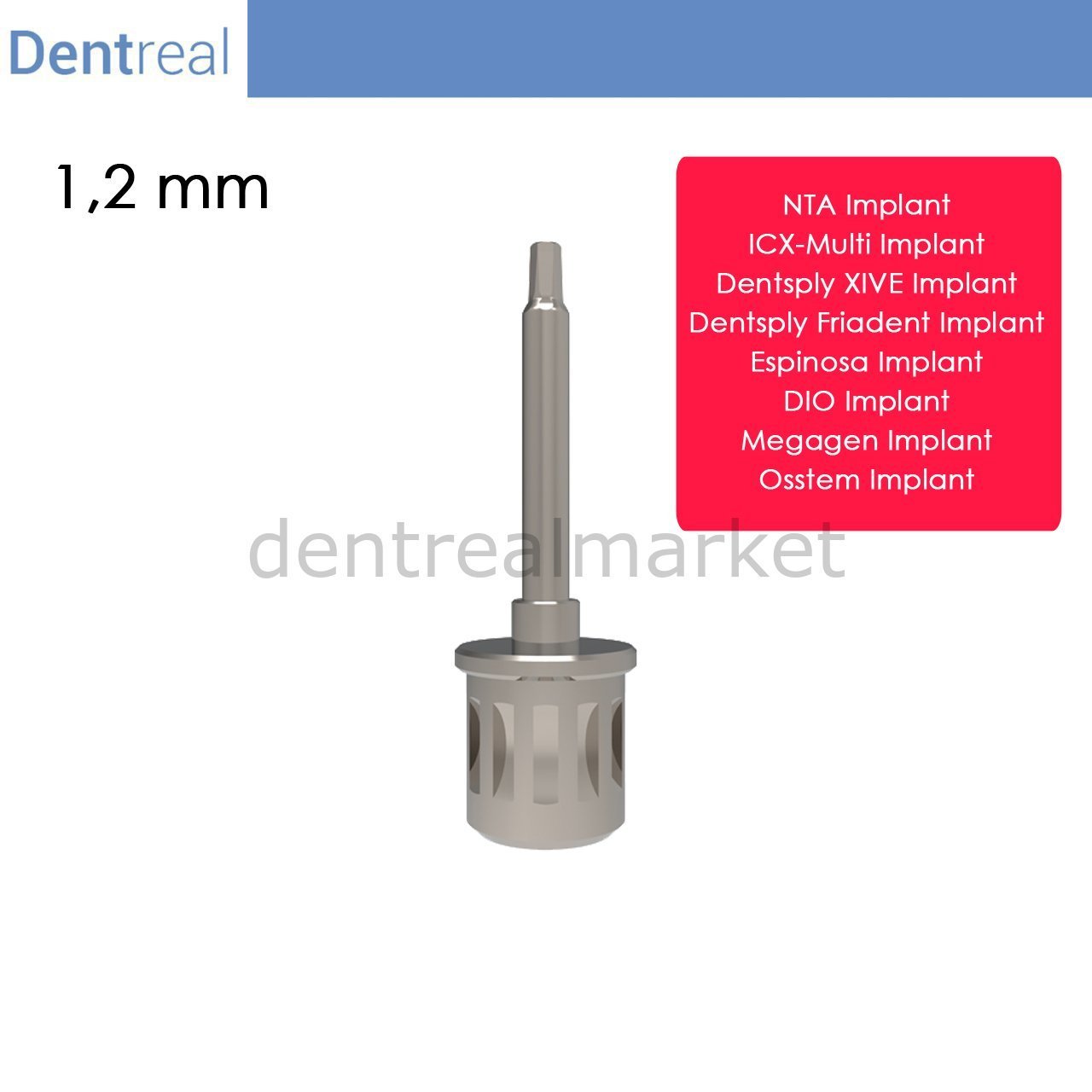 Dentreal - Screwdriver for NTA Implant - 1,20 mm Hex Driver