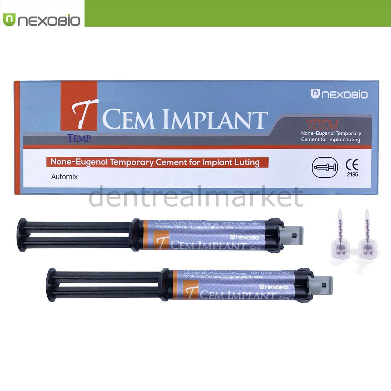 Nexobio - T - Cem Implant Adhesive Cement Automix 2*5 ml