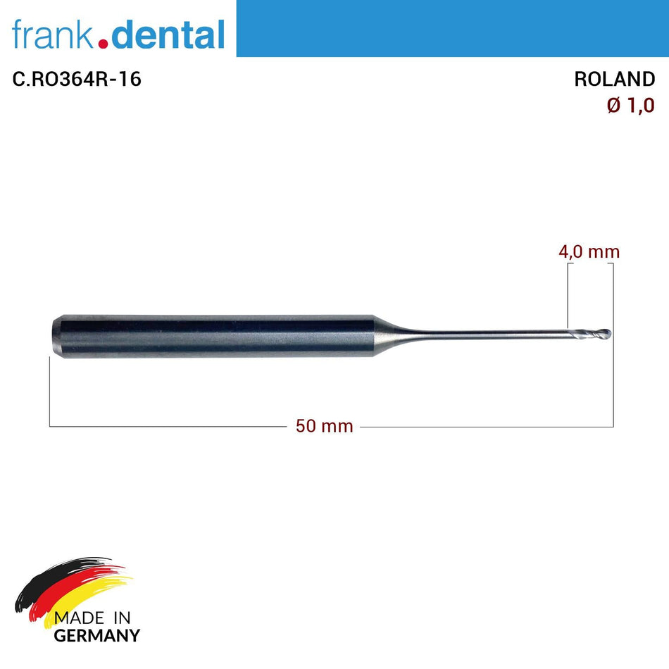 Dentreal - Tungsten Milling Machine Drill 1.0 mm - for Roland