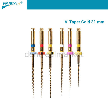 Fanta Dental - V - Taper Gold Protaper - Niti Rotary Root File - 31 mm Assortment