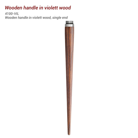 Smile Line - Violett Wood Handle - Wooden Single End Brush Handle - Long