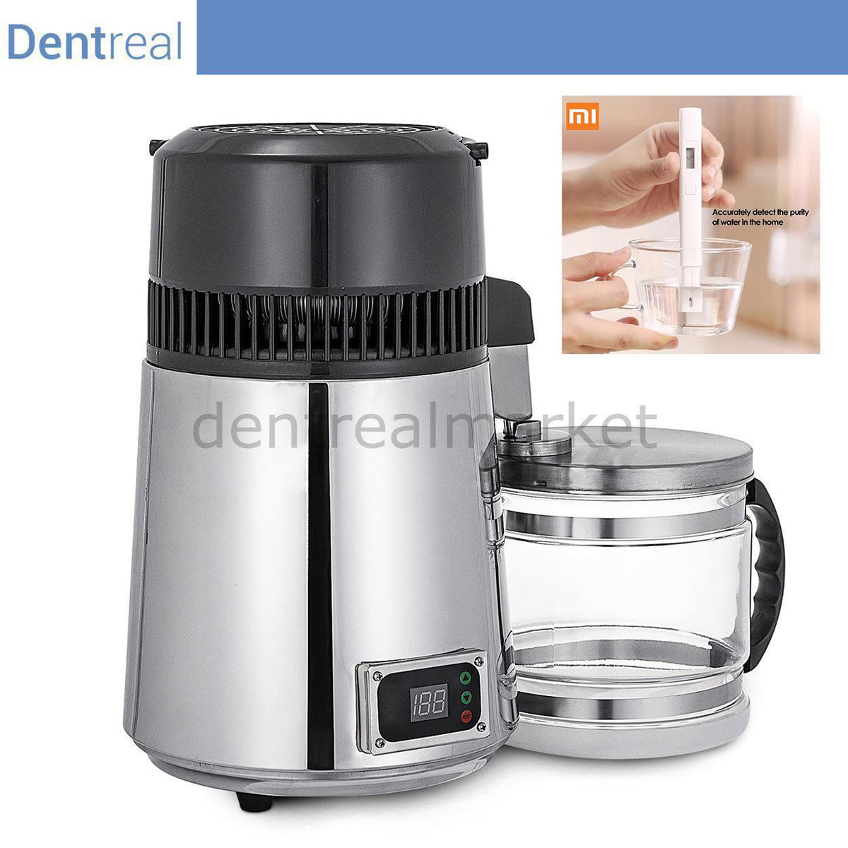 Dentreal - Water Distiller Machine with Thermostat & MI TDS Meter