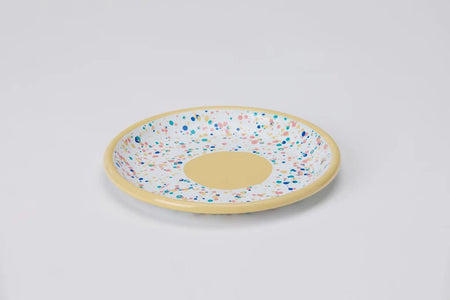 Kapka - Wonder Wheel Dessert Plate - Enamel Vintage Look Washable Dessert Plate / Kapka