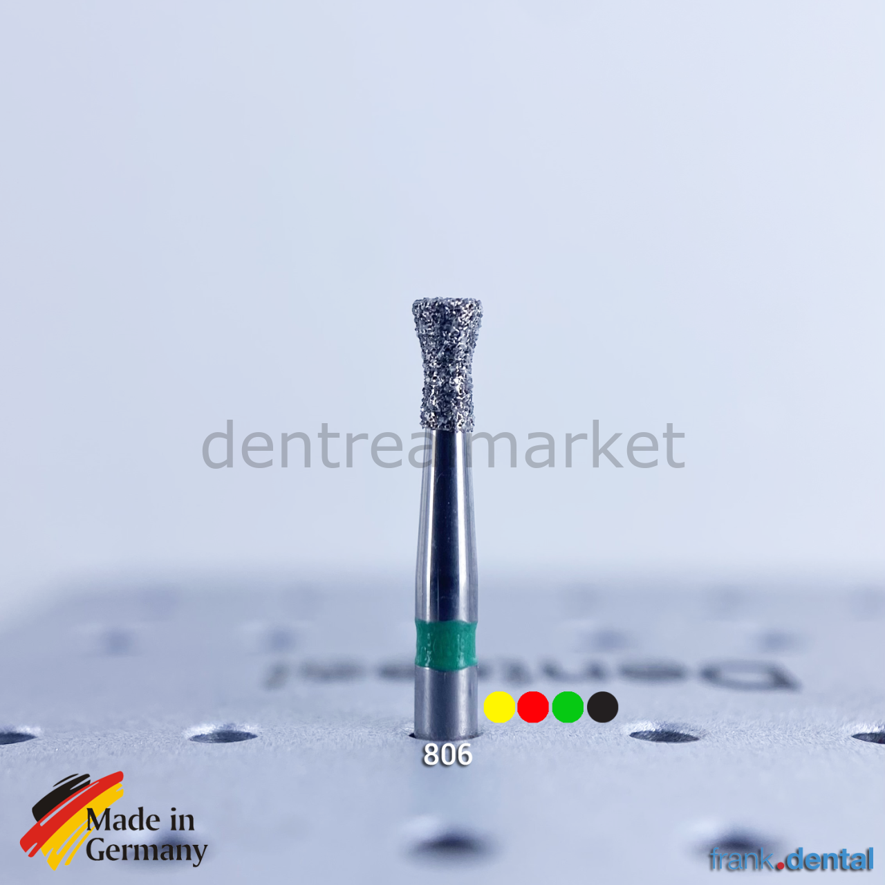 DentrealStore - Frank Dental Dental Natural Diamond Bur - 806 - Inverted Cone Dental Burs - For Turbine - 5 Pcs