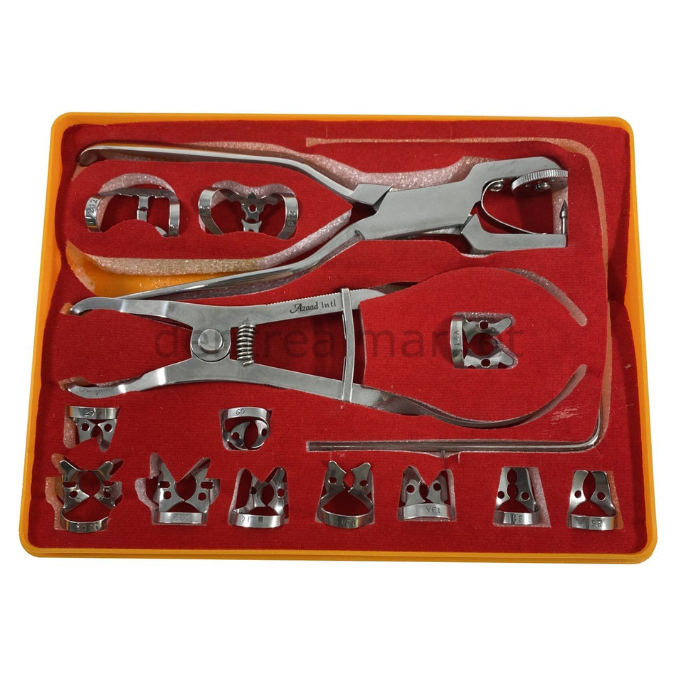 DentrealStore - Dentreal Drm Rubberdam Clamp and Tool Set + Rubberdam Template