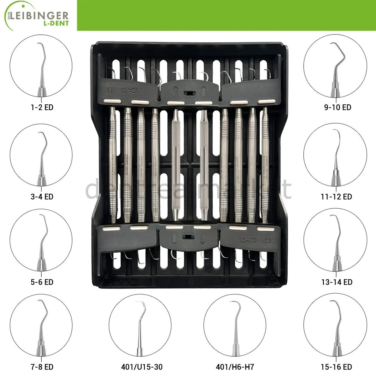 DentrealStore - Leibinger Gracey Curette - Perio Curette & Scaler Set