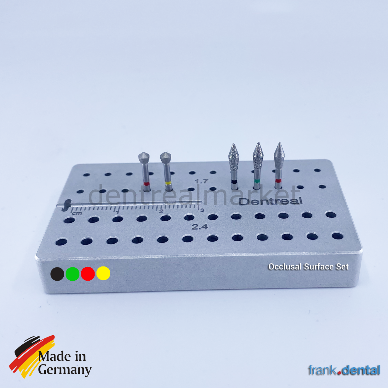 DentrealStore - Frank Dental FD.4666 - Occlusal Surface Set - Dental Natural Diamond Burs set