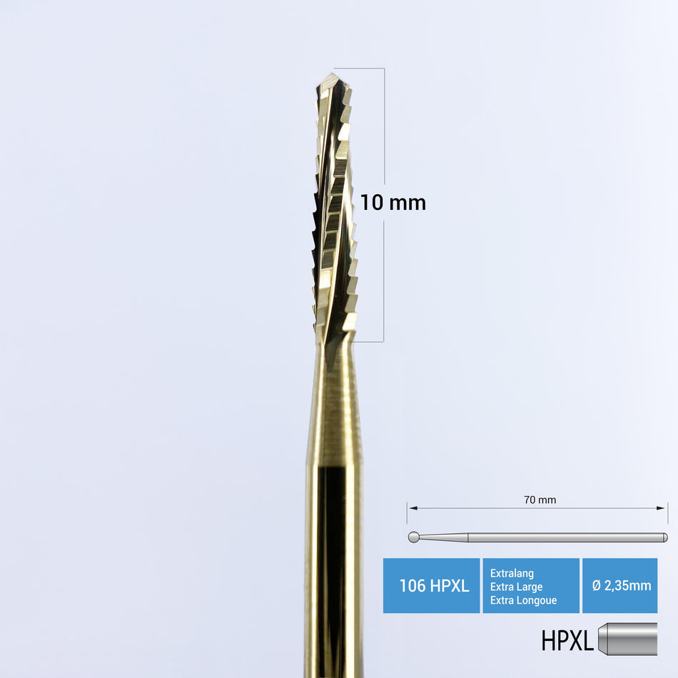 DentrealStore - Frank Dental Titanium Coated Carbide Lindemann Bone Cutter - 166 HPXL