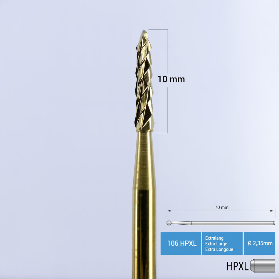 DentrealStore - Frank Dental Titanium Coated Carbide Lindemann Bone Cutter - 166A HPXL