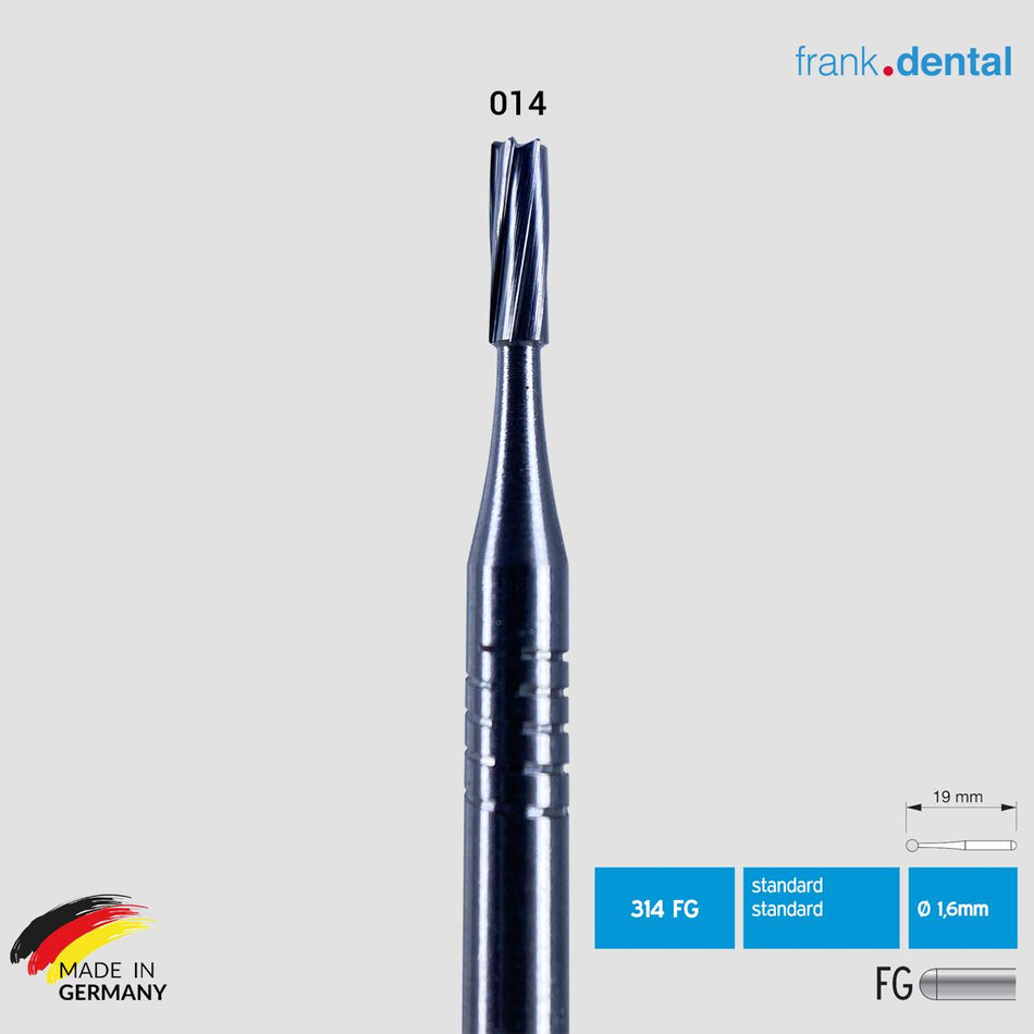 DentrealStore - Frank Dental Tungsten Carpide Bur C.21FG - for Air Turbine - 5 Pcs